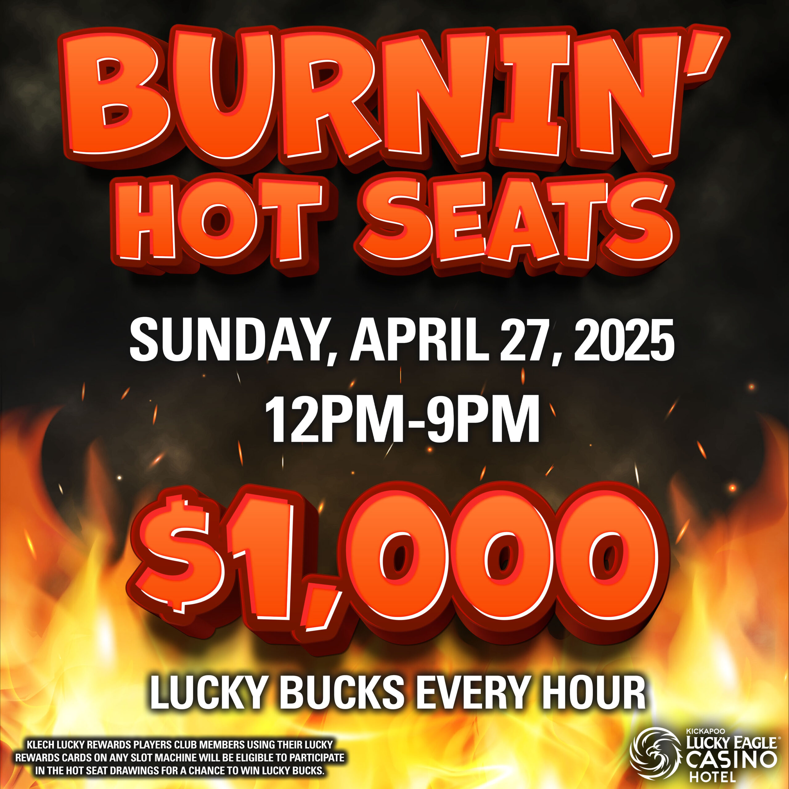 Burnin' Hot Seats Burnin' Hot Seats at Kickapoo Lucky Eagle Casino