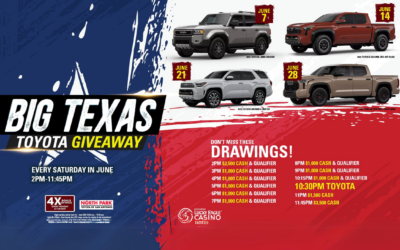 Big Texas Toyota Giveaway – June 2025 Lucky Drawings at Kickapoo Lucky Eagle Casino