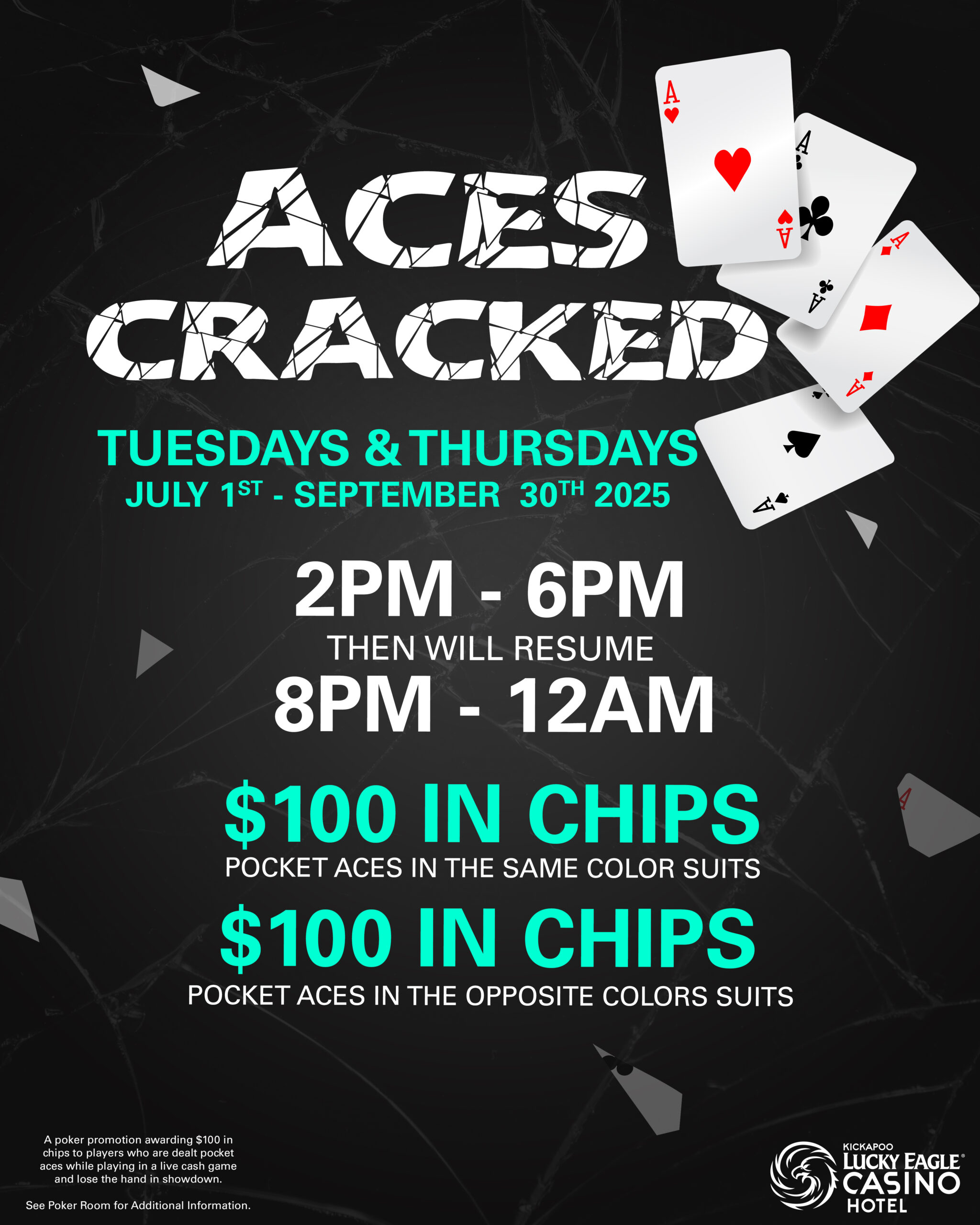 Lucky-Eagle-Aces-Cracked-4000x5000 Crack A Set Poker Promotion at Kickapoo Lucky Eagle Casino