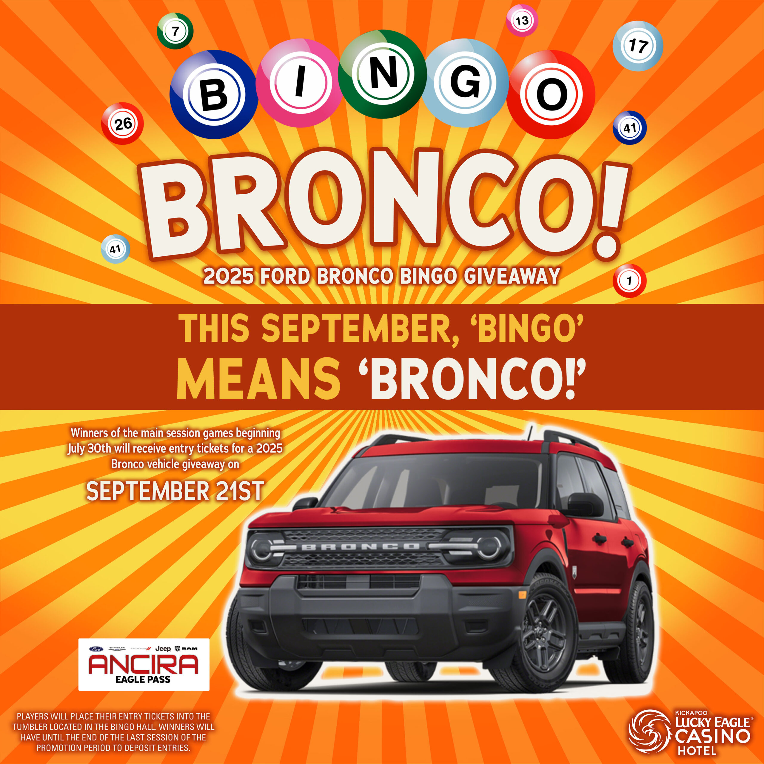 Lucky-Eagle-Bingo-means-Bronco-3000x3000 Ultimate Pick $100k Cash Giveaway at Kickapoo Lucky Eagle Casino Hotel