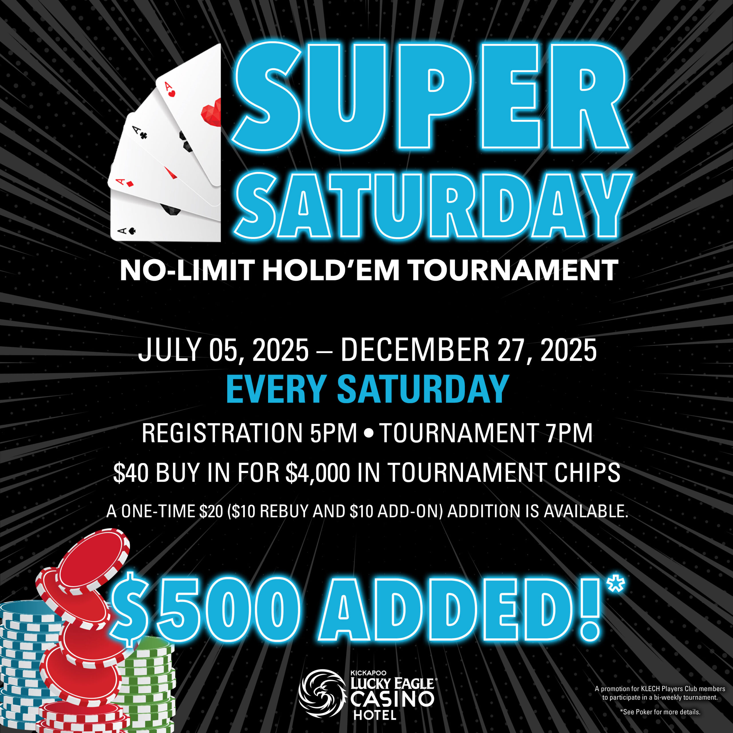 Lucky-Eagle-Super-Saturday-3000x3000 Crack A Set Poker Promotion at Kickapoo Lucky Eagle Casino