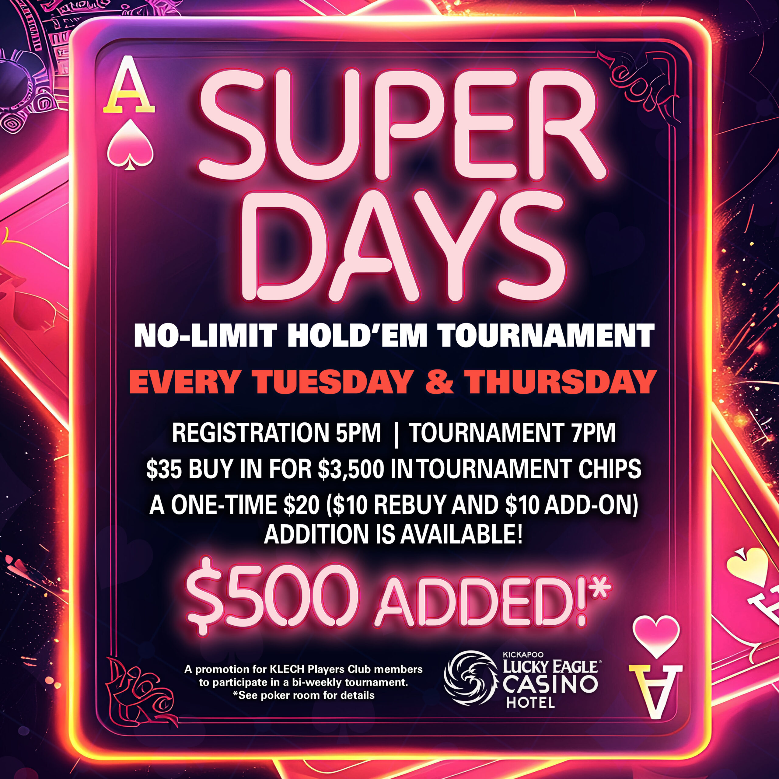 Crack A Set Poker Promotion at Kickapoo Lucky Eagle Casino