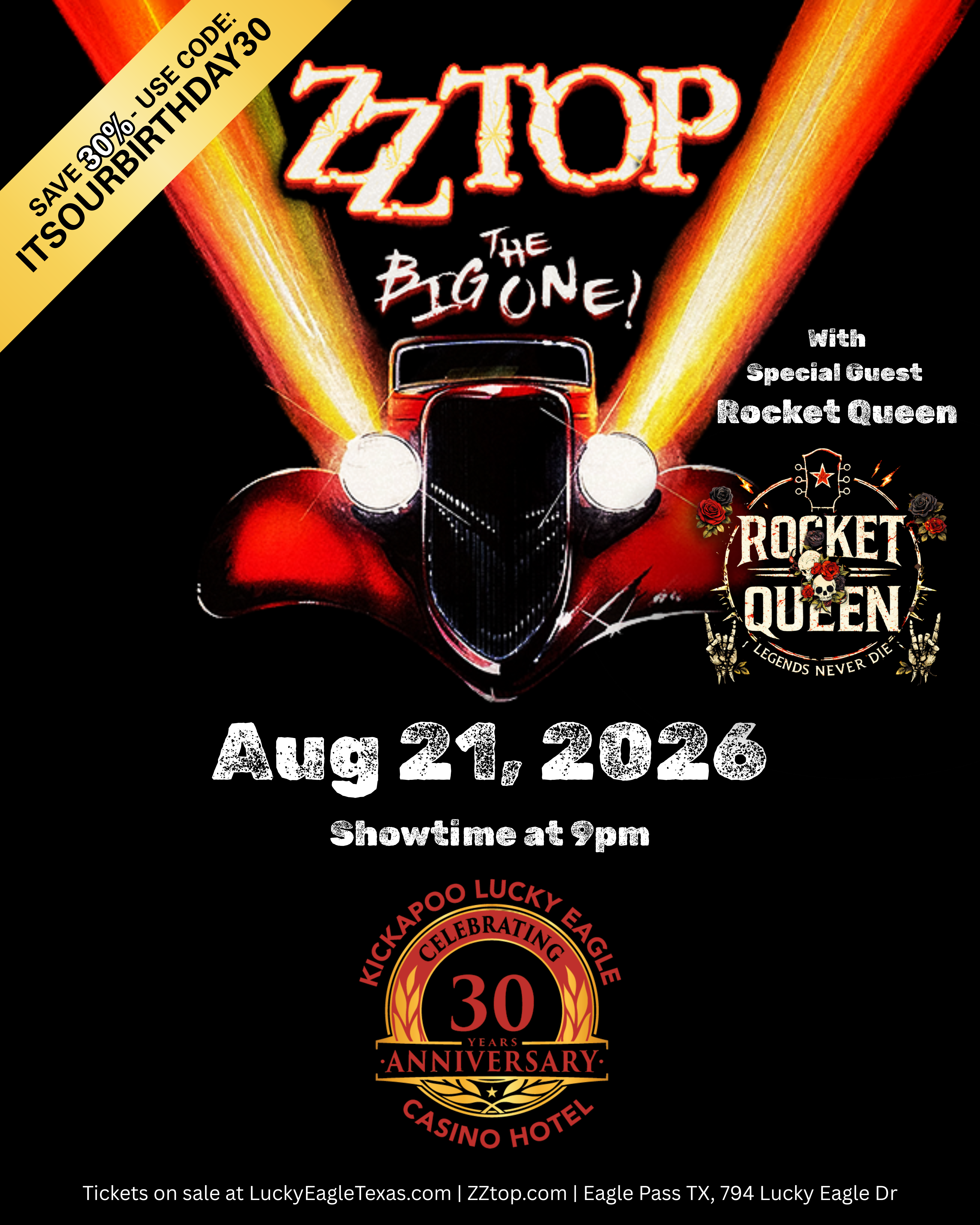 ZZ Top Concert at Kickapoo Lucky Eagle Casino
